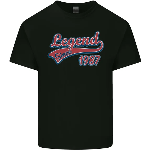 Legend Since 38th Birthday 1987 for a Retro and Vintage and Aged H11550 T-Shirt, for Men and Women, Up to Size 5XL