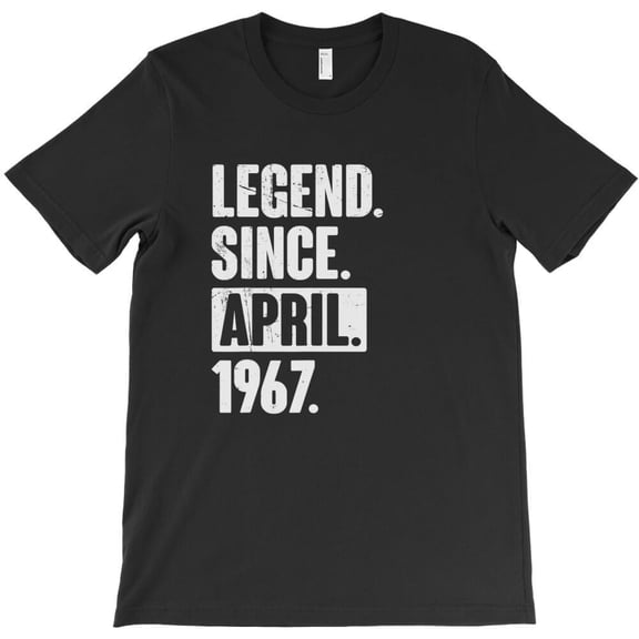 Legend Since April 1967 Funny 55 Year Old 55th Birthday Gift H18266 T-Shirt, for Men and Women, Up to Size 5XL