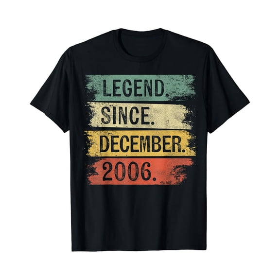 Legend Since December 2006 13 Year Old 13th Birthday Gifts T-Shirt Vintage Tee -Birthday Gifts