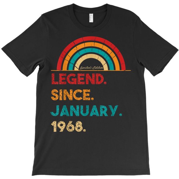 Legend Since January 1968 Funny 55th Birthday Gift Born In 1968 H18259 Unisex T-Shirt, Up to 5XL Available