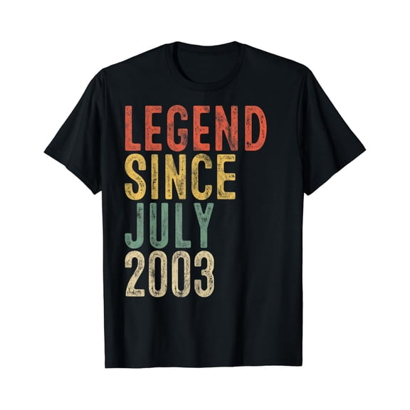 Legend Since July 2003 17th Birthday Gifts 17 Year Old T-Shirt Vintage Tee -Birthday Gifts