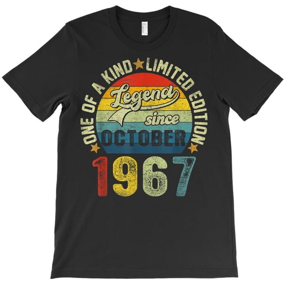 Legend Since October 1967 Funny 55 Years Old 55th Birthday Gifts H29568 T-Shirt, for Men and Women, Up to Size 5XL
