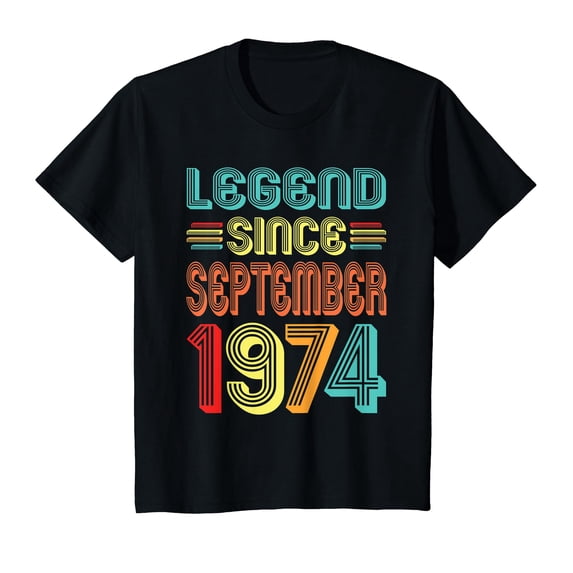 Legend Since September 1974 48th Bday Retro 48 Years Old T-Shirt