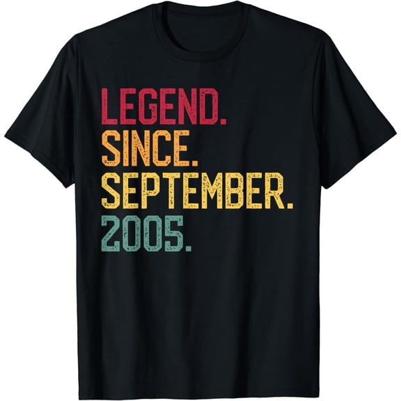 Legend Since September 2005 18th Birthday Gift 18 Years Old T-Shirt