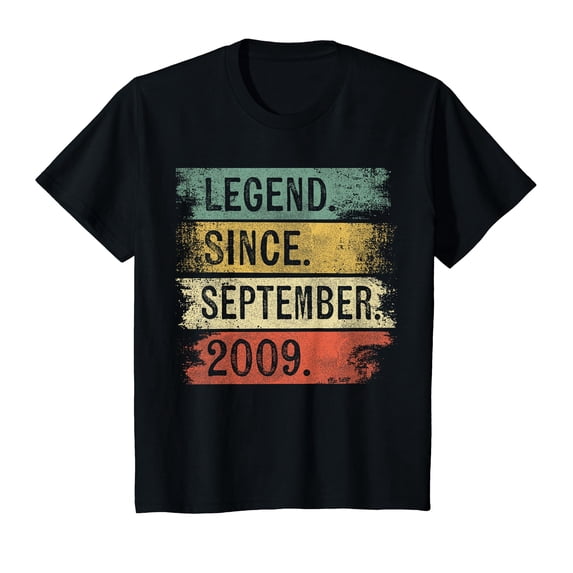 Legend Since September 2009 15th Birthday Gifts 15 Year Old T-Shirt
