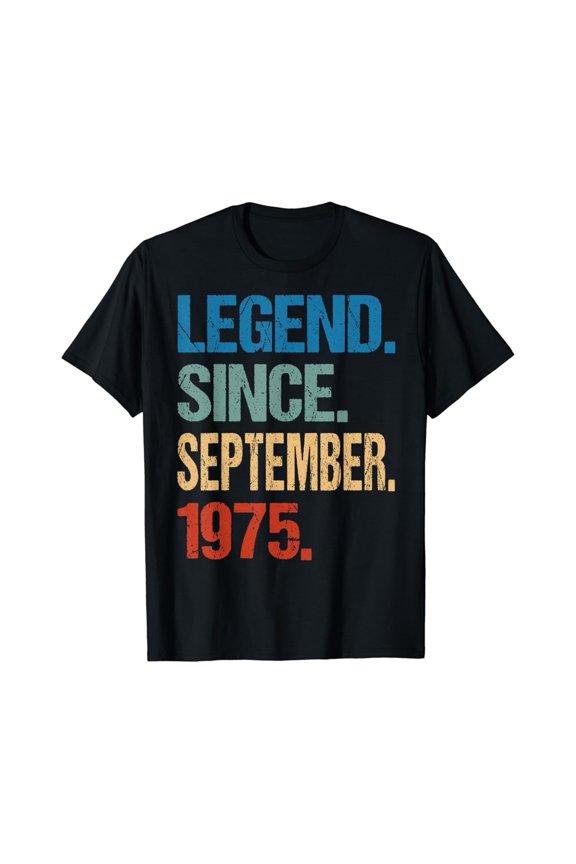 Legend Since september 1975 44 years old Birthday Gifts T-Shirt Vintage Tee -Birthday Gifts, Unisex T-Shirt