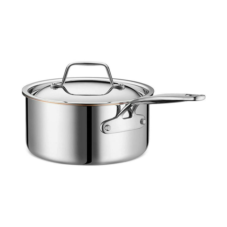 Legend Stainless Steel 5-Ply Copper Core 3-Quart Sauce Pot With Lid 