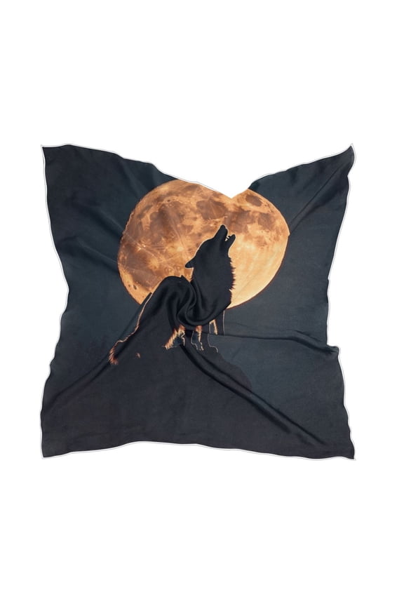 The Legend Of Starving Wolf Square Silk Scarf, 23.6223.62in Polyester Simulated Silk Satin Scarf Tops for Women Head Wraps Shirt Bandana Curly Hair Tie Headband Headscarf