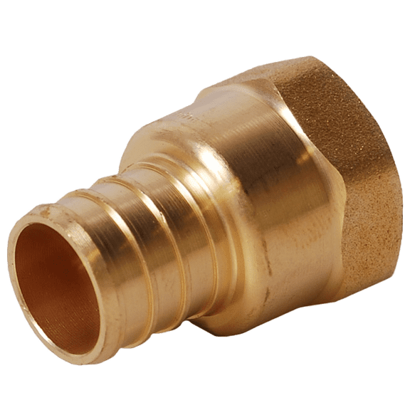 Legend Valve 1/2" PEX x 1/2" Female NPT Adapter Lead-Free DZR Brass Fitting in Forged Brass - 460-705NL