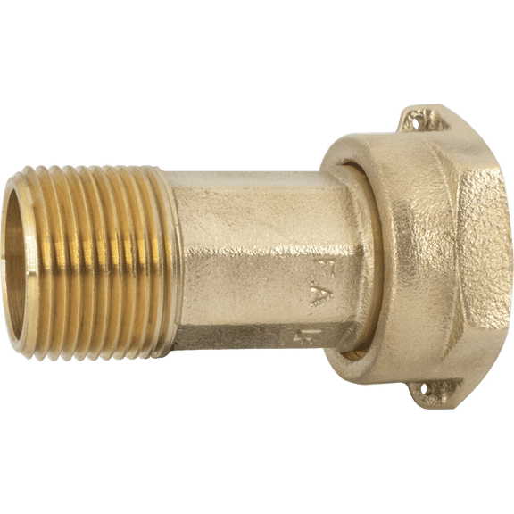 Legend Valve 1/2" T-4214NL No Lead MNPT x AWWA Meter Coupling in Brass - 313-123NL