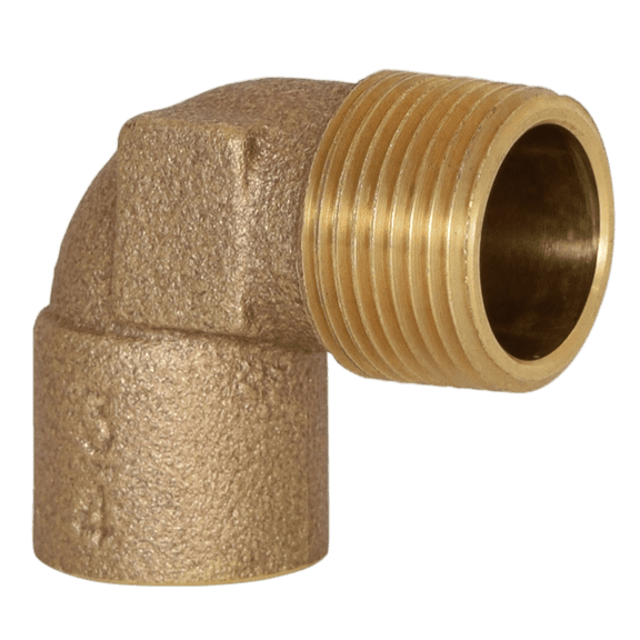 Legend Valve 1" Sweat x MNPT Elbow in Cast Brass - 302-275