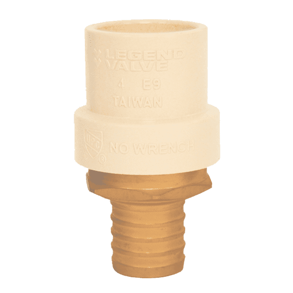 Legend Valve 3/4" PEX x CPVC No Lead Adapter in Forged Brass - 302-424NL