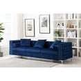 thumbnail image 1 of Legend Vansen Convertible Modern Velvet Sleeper Sectional Sofa in Purple, 1 of 6