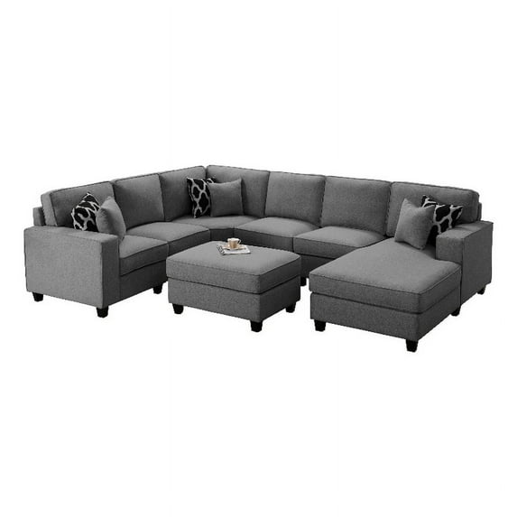Legend Vansen Fabric Flexible Combination Module Reversible Sectional Sofa