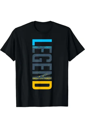 Legend Vertical Streetwear Retro Gamma Blue Matching T-Shirt
