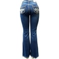 thumbnail image 1 of Legend High Rise Stretch Rhinestone Studded Cotton Jeans, (Women's), 1 of 5