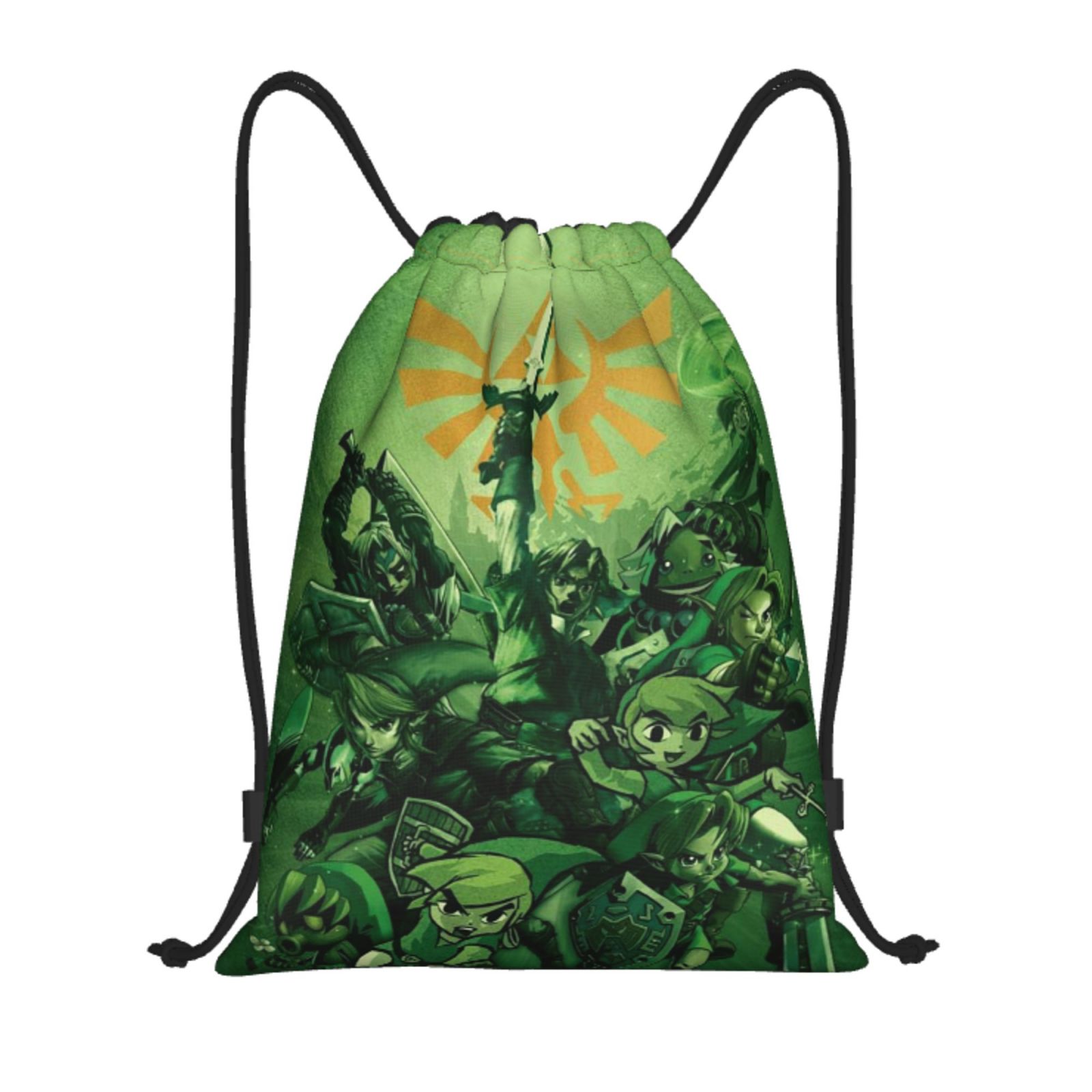 BeeGreen Drawstring Rucksack – Großer Sportbeutel Mit Reißverschlusstaschen & Mesh-Flaschenhalter Für Gym, Reisen & Outdoor