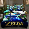 thumbnail image 1 of The Legend of Zelda Bedding Comforter Cover Set for Girls and boys, Soft, Breathable, Fade Resistant 3 Piece- includes 1 The Legend of Zelda Comforter Cover and 2 Pillowcase, 1 of 2