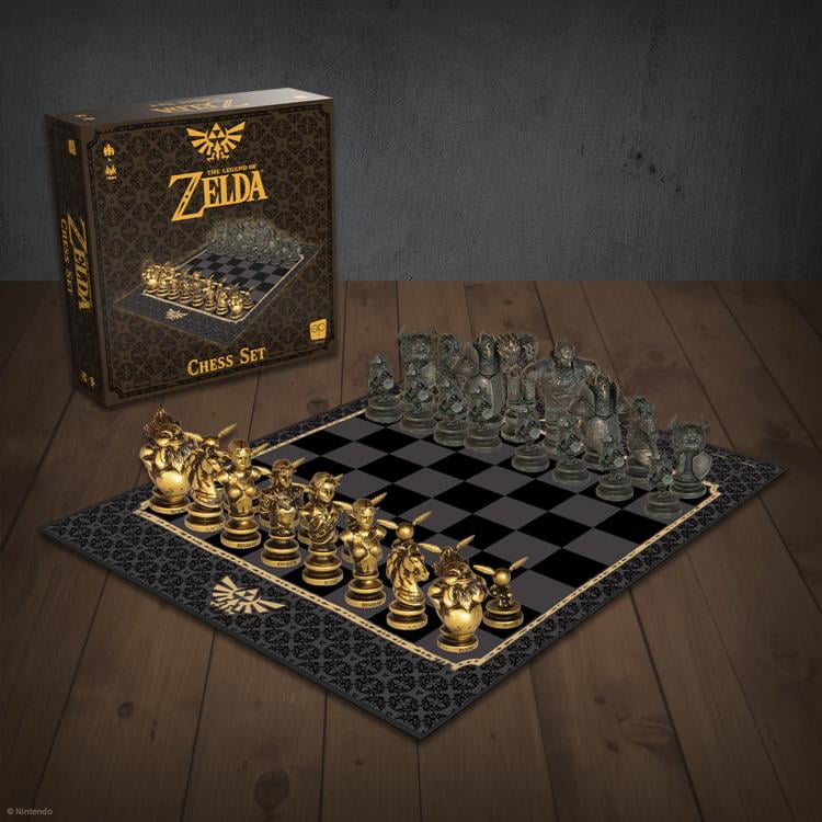 The Legend of Zelda Collector's Chess Set, Link vs. Ganondorf Strategy Game, 32 Custom Sculpted Hero \u0026 Villain Pieces, Classic Board Game for Zelda Fans