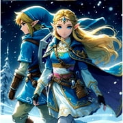 The Legend of Zelda Diamond Painting Set (for Adults) 5D DIY Anime Diamond Art Set (for Beginners) Round Full Diamond Diamond Painting Gem Art Crafts (suitable for home wall decoration gifts)