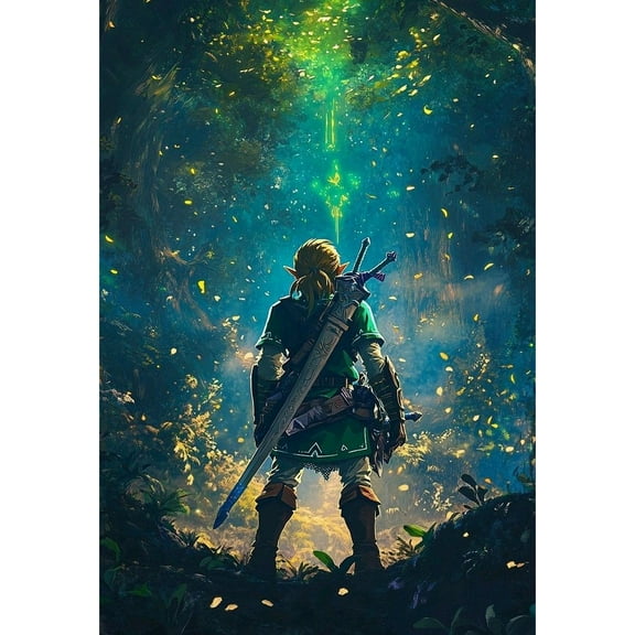 The Legend of Zelda Diamond Painting Set (for Adults) 5D DIY Anime Diamond Art Set (for Beginners) Round Full Diamond Diamond Painting Gem Art Crafts (suitable for home wall decoration gifts)