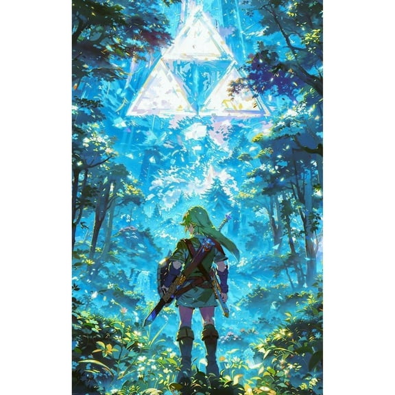 The Legend of Zelda Diamond Painting Set (for Adults) 5D DIY Anime Diamond Art Set (for Beginners) Round Full Diamond Diamond Painting Gem Art Crafts (suitable for home wall decoration gifts)