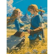 The Legend of Zelda Diamond Painting Set (for Adults) 5D DIY Anime Diamond Art Set (for Beginners) Round Full Diamond Diamond Painting Gem Art Crafts (suitable for home wall decoration gifts)