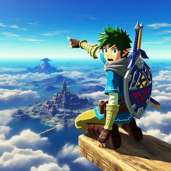 The Legend of Zelda Diamond Painting Set (for Adults) 5D DIY Anime Diamond Art Set (for Beginners) Round Full Diamond Diamond Painting Gem Art Crafts (suitable for home wall decoration gifts)