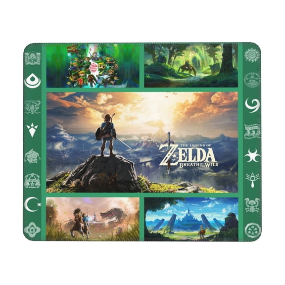 The Legend Of Zelda Mouse Pad,Small Gaming Mousepad,Non-Slip Rubber Base And Stitched Edges Desk Mat For Computer Home Office Work And Study 7 X 8.6 In