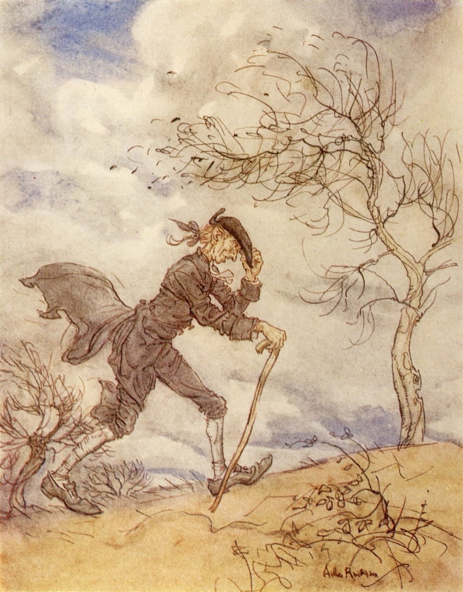 Legend of Sleepy Hollow 1928 Ichabod Crane Canvas Art - A Rackham (18 x 24)