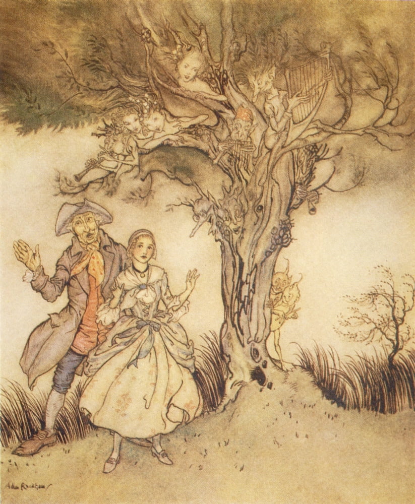 Legend of Sleepy Hollow 1928 Inhabitants Canvas Art - A Rackham (18 x 24)