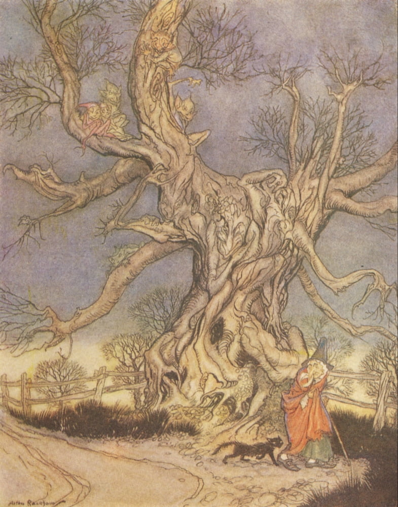Legend of Sleepy Hollow 1928 Major Andres tree Canvas Art - A Rackham (18 x 24)