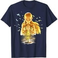 thumbnail image 1 of Legend of Zelda Breath Of The Wild Watercolor Portrait DTG Print Unisex T-Shirt,Navy Color,Size 5XL, 1 of 5