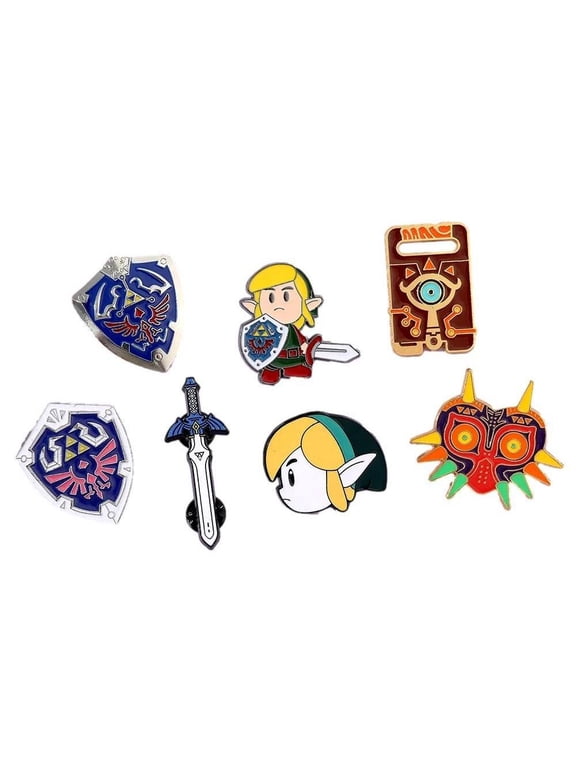 Legend of Zelda Characters 1.25 Inch Tall Pin Set of 7 Pins