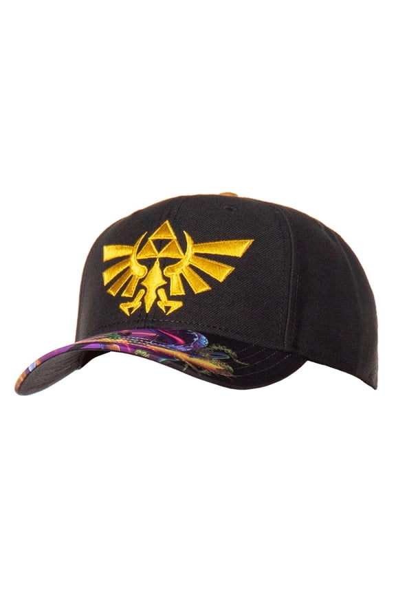 Legend of Zelda Embroidered Crest With Sublimated Bill Design Adult OSFM Snapback Hat For Men And Women