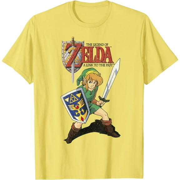 Legend of Zelda Grey Cartoon Art DTG Print Unisex T-Shirt,Cornsilk Color,Size 5XL