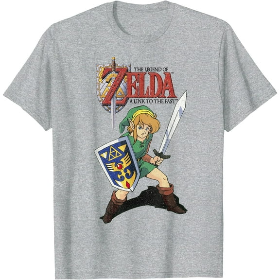Legend of Zelda Grey Cartoon Art DTG Print Unisex T-Shirt