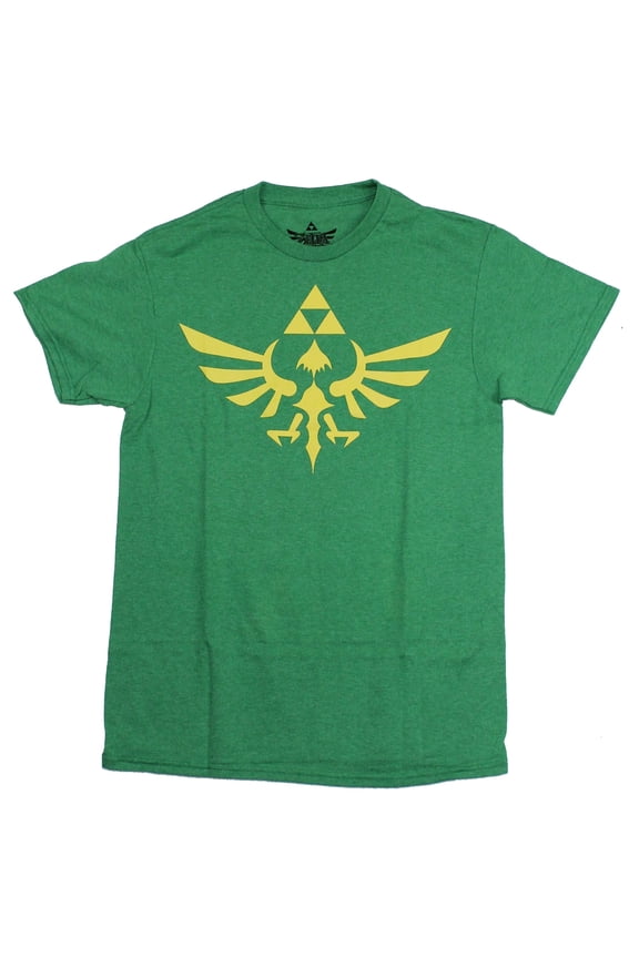 Legend of Zelda Mens T-Shirt - Classic Yellow Print Triforce Image (Small)