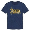 thumbnail image 1 of Legend of Zelda Metallic Logo Men's Navy Shirt, Large, 1 of 3