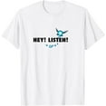 thumbnail image 1 of Legend of Zelda Navi Hey Listen Blue Trail Center Logo DTG Print Unisex T-Shirt, 1 of 5