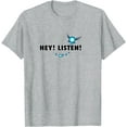 thumbnail image 1 of Legend of Zelda Navi Hey Listen Blue Trail Center Logo DTG Print Unisex T-Shirt, 1 of 5
