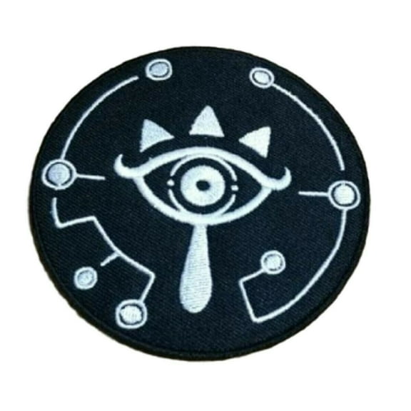 Legend of Zelda Sheikah Eye 3.5 Inches in Diameter Embroidered Iron On Patch