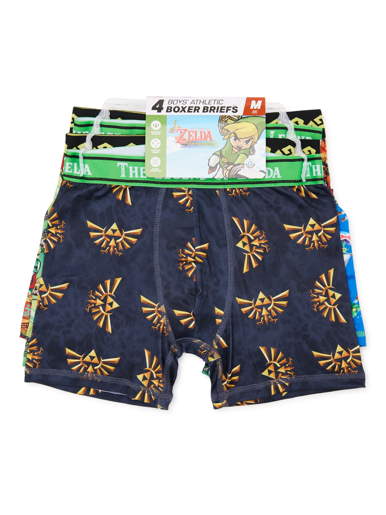 Legend of Zelda The Wind Waker Boys Athletic Graphic Boxer Briefs, 4