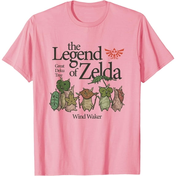 Legend of Zelda Wind Waker Great Deku Tree DTG Print Unisex T-Shirt,Light Pink Color,Size 4T