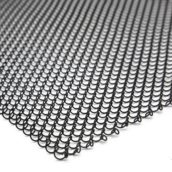 LegendFlame Fireplace Mesh Screen Curtain 20” High, Two 24" Wide Panels, Black Matte, SP62-20