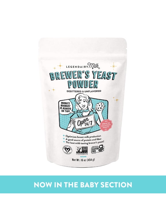 Brewer's Yeast Powder Supplement for Breast Milk Production, 16 oz