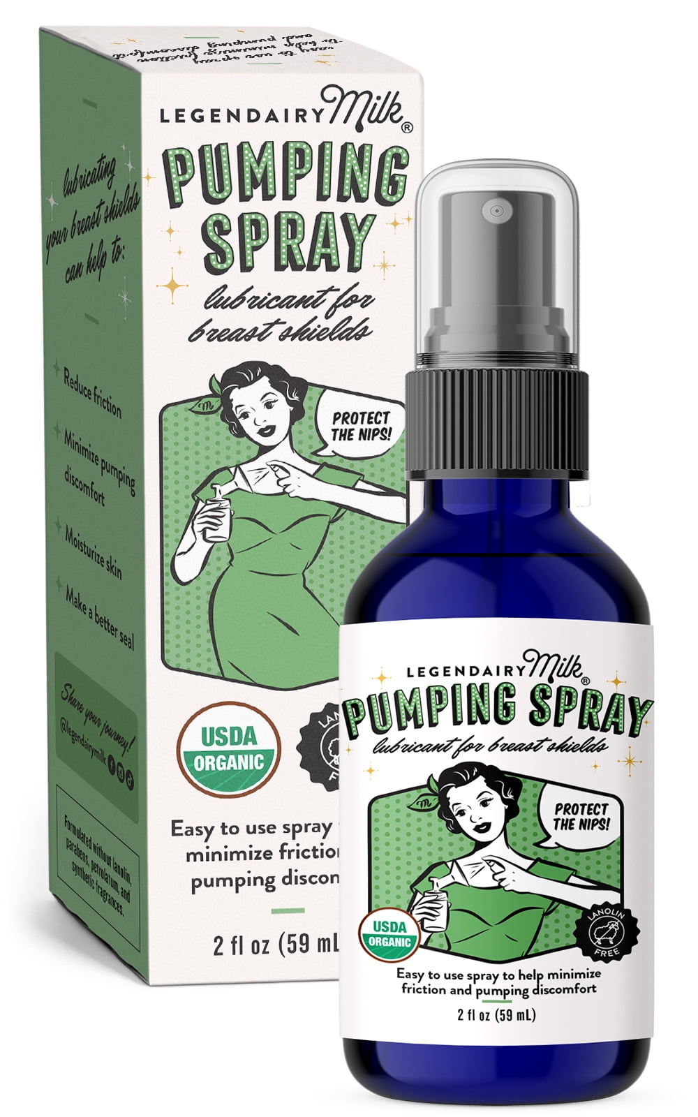 Legendairy Milk Pumping Spray, Natural Lubricant for Breast Pump