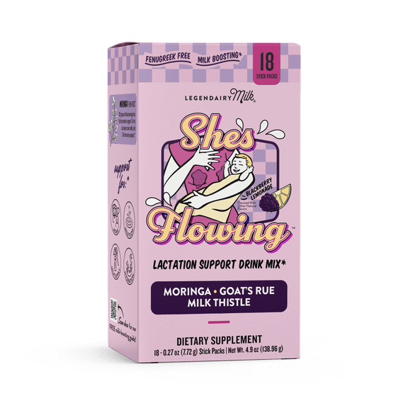 Legendairy Milk She's Flowing Lactation Drink Mix, Breastfeeding Supplement, 4.9 oz