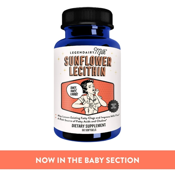 Legendairy Milk Sunflower Lecithin Softgels for Adults - Organic Dietary Supplement, 60 ct, 1 Bottle