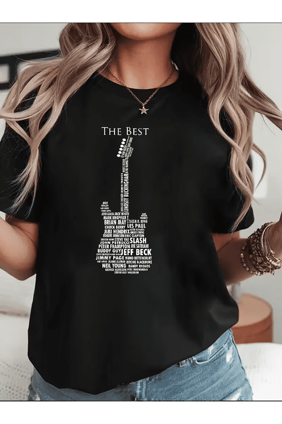 Legendary 1959 Guitar Standard Retro Rock Music Concert Graphic Unisex T-Shirt V15650, up to Size 5XL